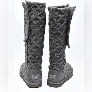 Gray Ugg Lattice Cardy Boots